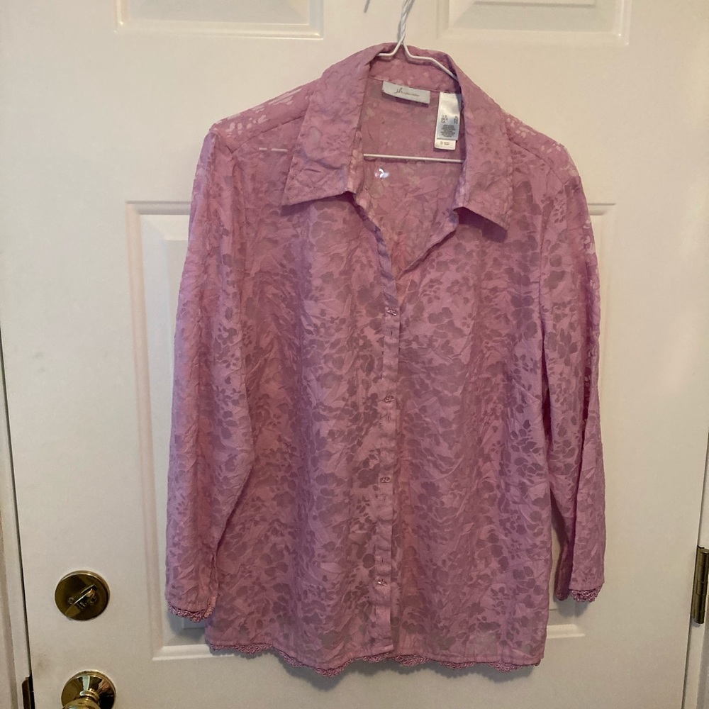 jh collectibles blouse with coordinating tank top